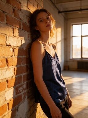 Vidussa satin camisole with adjustable strap NWOT